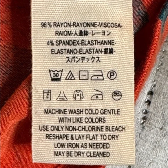 FREE PEOPLE WE THE FREE ORANGE FLORAL OFF THE SHOULDER BELL SLEEVE FITTED TOP - Picture 14 of 15